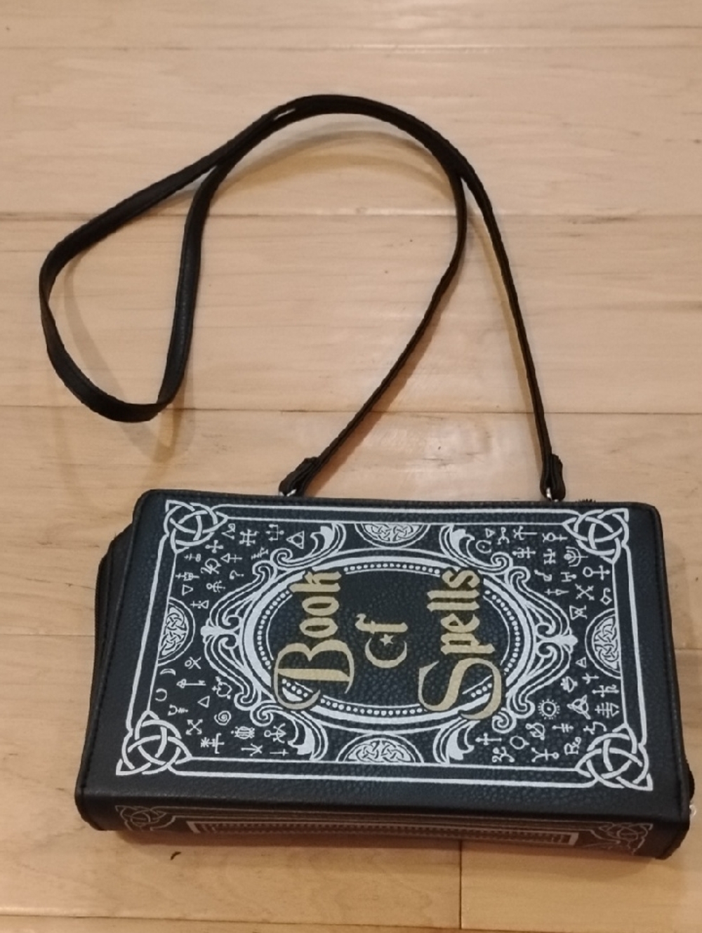Book of Spells Crossbody "Book" Bag in Black